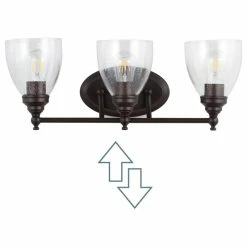 JONATHAN Y Marais Metal/Glass LED Vanity Light, Oil Rubbed Bronze, Width: 22.25" -home bar shop fac13e7a037e6658 8555 w800 h800 b1 p0