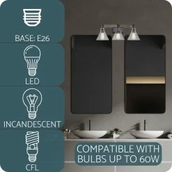 Kira Home Anza 25" Farmhouse / Bathroom Wall Light, Seeded Cone Glass Shades 12 Kira Home Anza 25" Farmhouse / Bathroom Wall Light, Seeded Cone Glass Shades -home bar shop fb61513a02318901 8433 w800 h800 b0 p0