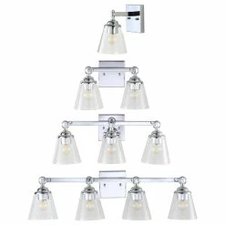JONATHAN Y Marion Hurricane Metal, Glass Vanity Light, Chrome, 4-Light -home bar shop fbc1494103c9bba0 9310 w800 h800 b1 p0