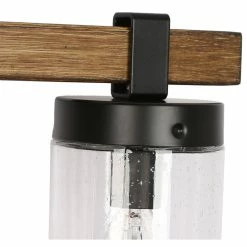 LNC Lighting LNC Farmhouse Black Bathroom Vanity Light With Seeded Glass, 4-Light -home bar shop fbe196e902639ece 6567 w800 h800 b1 p0