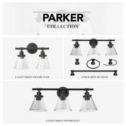 Globe Electric Parker 2-Light Oil Rubbed Bronze Vanity Light With Clear Glass Shades -home bar shop fbf1b4dc0cf05e87 8999 w800 h800 b1 p0