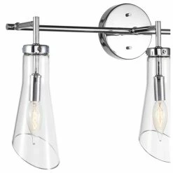 Globe Electric 3-Light Chrome Vanity Light Glass Shade -home bar shop fd415ab600b6a5f2 2086 w800 h800 b1 p0