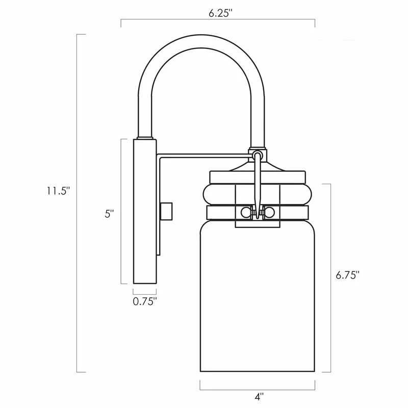 Kira Home Wyer 11.5" Farmhouse Wall Sconce + Glass Jar Shade, Dimmable, Bronze 7 Kira Home Wyer 11.5" Farmhouse Wall Sconce + Glass Jar Shade, Dimmable, Bronze - Image 7