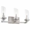 Kira Home Sierra 22" Farmhouse / Bathroom Light, Cylinder Glass Shades, White