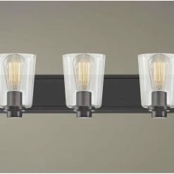 Destination Lighting Industrial 3-Light Bath Wall Light With Clear Glass In Bronze -home bar shop fe31221f09e5237b 7779 w800 h800 b0 p0