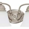 Satco Products Nuvo Empire 4-Light 29" Vanity W/ Frosted White Glass In Brushed Nickel Finish