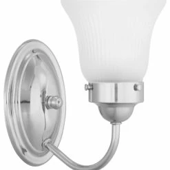 Progress Lighting Fluted Glass 1-Light Bath & Vanity Lighting