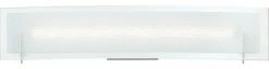 Quoizel Stream Bath Vanity Light, LED, Chrome, Curved Etched Glass Shade, 23.5"W