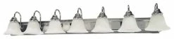 Satco Products Nuvo Ballerina 7-Light 48" Vanity & Wall W/ Alabaster Glass In Polished Chrome