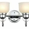 CHLOE Lighting, Inc. CHLOE Lucie Industrial 4 Light Chrome Bath Vanity Wall Fixture Frosted Glass 34"