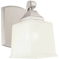 Hudson Valley Lighting Lakeland 1-Light Bath And Vanity With Glass Shade, Satin Nickel