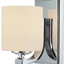Elk Home Slide 1 Light Vanity, Chrome And White Opal Glass