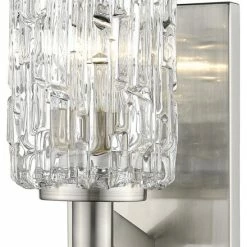 Z-LIte Aubrey 1 Light Wall Sconce In Brushed Nickel With Clear Glass Shade