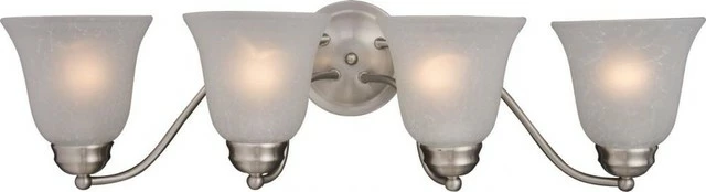 Maxim Lighting International Maxim Basix Four Light Satin Nickel Ice Glass Vanity 1 Maxim Lighting International Maxim Basix Four Light Satin Nickel Ice Glass Vanity