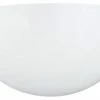 Bailey Street Home 1 Light Traditional Half Moon Wall Sconce White Plastic Glass-6.75 Inches H By