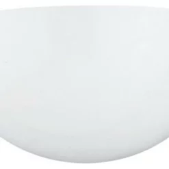 Bailey Street Home 1 Light Traditional Half Moon Wall Sconce White Plastic Glass-6.75 Inches H By