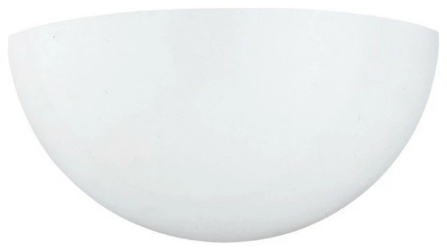 Bailey Street Home 1 Light Traditional Half Moon Wall Sconce White Plastic Glass-6.75 Inches H By 1 Bailey Street Home 1 Light Traditional Half Moon Wall Sconce White Plastic Glass-6.75 Inches H By