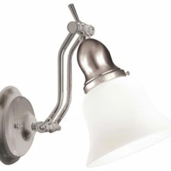 Hudson Valley Lighting Adjustables 341, One Light Bath And Vanity, Satin Nickel Finish, Glass Shade