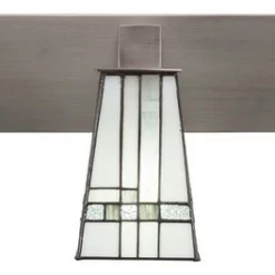 Toltec Lighting Apollo 3-Light Bath Bar, Graphite, 5" Square New Deco Art Glass