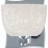 Hudson Valley Lighting Cove Neck 1-Light Bath And Vanity With Glass Shade, Polished Chrome