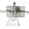 Millennium Lighting Incorporated 3-Light Brushed Nickel Vanity With Clear Seeded Glass