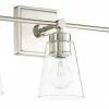Capital Lighting Fixture Company 3-Light Bath Vanity 10" 3-Light Bath Polished Nickel Clear Glass