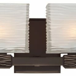 Hudson Valley Lighting Hartsdale 2-Light Bath And Vanity With Glass Shade, Old Bronze