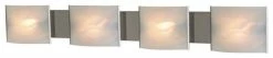 Elk Home Pannelli 4 Light Vanity, Stainless Steel And White Alabaster Glass