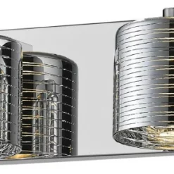 Z-LIte Sempter 2 Light Bathroom Vanity Light, 2, 1.76, Chrome Glass