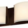 Access Lighting Nitro2 2-Light Dimmable LED Vanity, Bronze With Opal Glass Shade, 16"