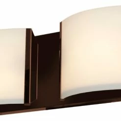 Access Lighting Nitro2 2-Light Dimmable LED Vanity, Bronze With Opal Glass Shade, 16"