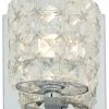 Access Lighting Prizm 1-Light Dimmable Vanity, Chrome With Clear Crystal Glass Shade