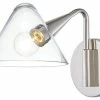 Hudson Valley Lighting Isabella 1-Light Wall Sconce Polished Nickel Finish Clear Glass