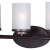Maxim Lighting International Corona 3-Light Bath Vanity, Oil Rubbed Bronze, Frosted Glass