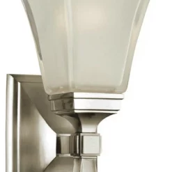 Hudson Valley Lighting Kirkland 1-Light Bath And Vanity With Glass Shade, Polished Nickel