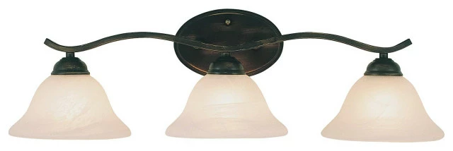 Trans Globe Lighting Rubbed Oil Bronze And Marbleized Glass 3 Light LED Bath Wall 1 Trans Globe Lighting Rubbed Oil Bronze And Marbleized Glass 3 Light LED Bath Wall