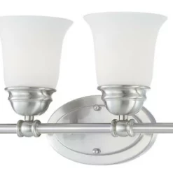 Elk Home Bella 4-Light Wall Lamp, Brushed Nickel With White Glass