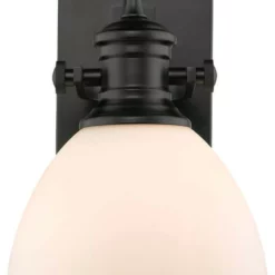 Goodman Designs 1-Light Black Bath-Light With Opal Glass