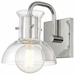 Hudson Valley Lighting Riley Bath-Light, Clear Glass, Finish: Polished Nickel