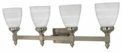 Satco Products Nuvo Triumph 4-Light 29" Vanity With Sculptured Glass Shades