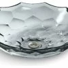 Kohler Briolette Vessel Faceted Glass Bathroom Sink, Ice