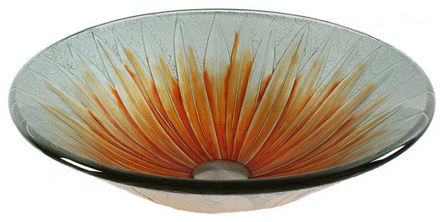 Dawn Kitchen & Bath Products, Inc Dawn Tempered Glass Handmade Vessel Sink-Round Shape 1 Dawn Kitchen & Bath Products, Inc Dawn Tempered Glass Handmade Vessel Sink-Round Shape