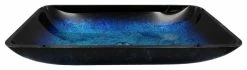 Novatto Fresca Blue And Black Glass Vessel Bath Sink