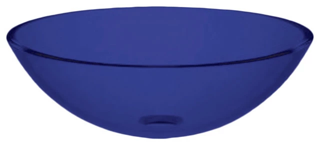 Table Top King Sphere Glass Vessel Clear Smoth Glass Sink,12-Inch Diameterx4 3/4-Inch Deep, Blu 1 Table Top King Sphere Glass Vessel Clear Smoth Glass Sink,12-Inch Diameterx4 3/4-Inch Deep, Blu