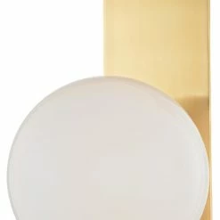 Hudson Valley Lighting Hinsdale Wall Sconce, Aged Brass, Clear Glossy Glass