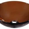 Dawn Kitchen & Bath Products, Inc Dawn Tempered Glass Vessel Sink-Round Shape, Brown Glass