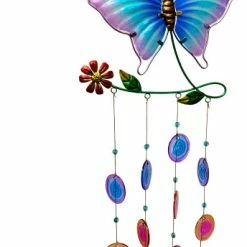 Continental Art Center Inc Painted Glass Butterfly Sun Catcher