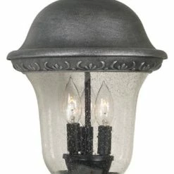 Special Lite Products Company Glenn Aire Large Chain Pendent Light With Alabaster Glass, Swedish Silver, Seedy