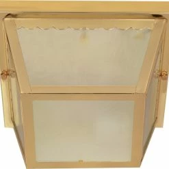Satco Products Nuvo 2-Light 10" Carport Flush Mount With Textured Frosted Glass
