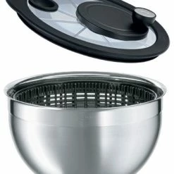 ROSLE USA Salad Spinner With Glass Lid